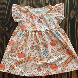 🍎 Girls size 3t Back to School themed dress